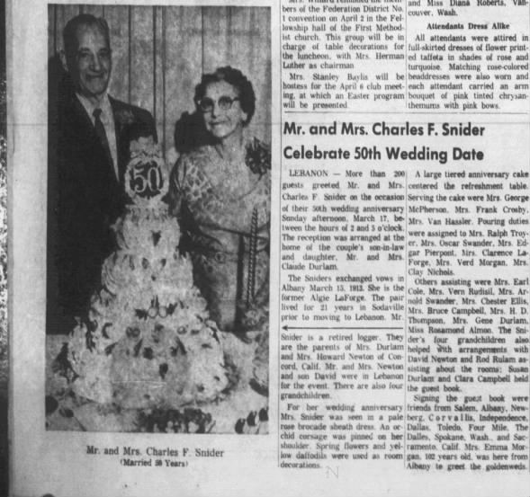 Clipping from Albany Democrat-Herald